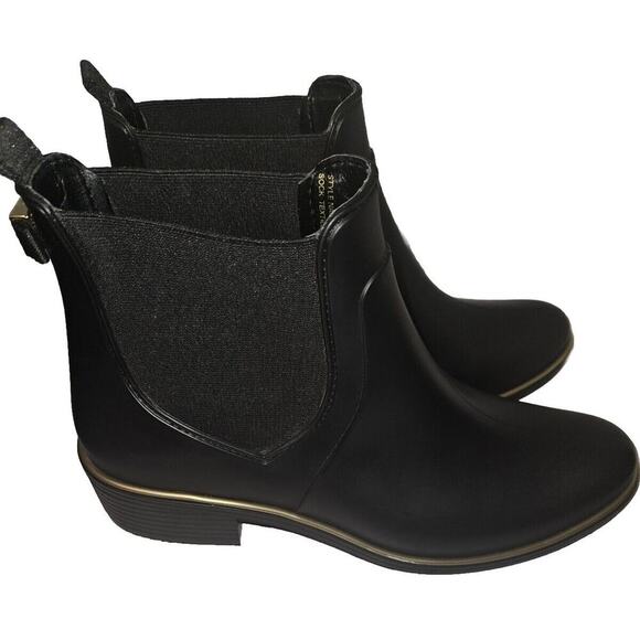 Kate Spade Chelsea Sedgewick Solstice Rain Boots Black US 9 MSRP $150 - Picture 3 of 12